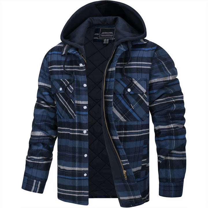 Moritzkaro Hemdjacke in Dunkelblau kariert
