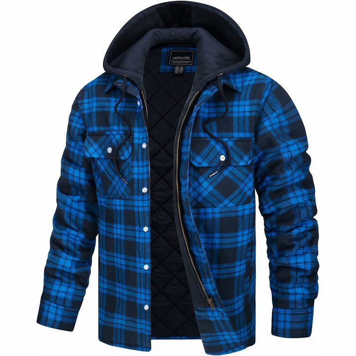Moritzkaro Hemdjacke in Blau kariert
