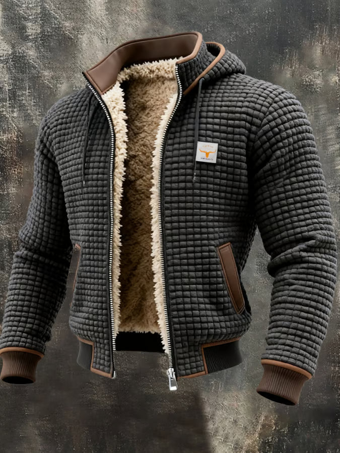 Jonaswaffel Kapuzenjacke in Grau