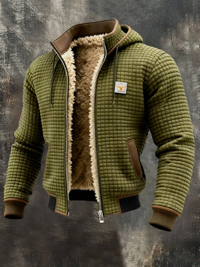 Jonaswaffel Kapuzenjacke in Oliv