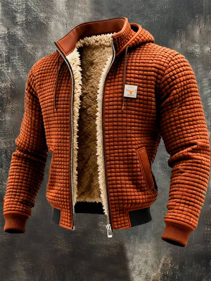 Jonaswaffel Kapuzenjacke in Rostorange