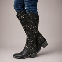Orena™ | Kniehohe Westernstiefel mit Nieten